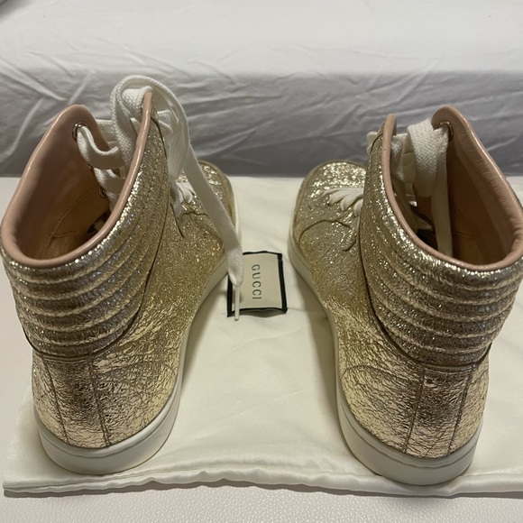 Gucci Gold high top Sneakers - Picture 4 of 7